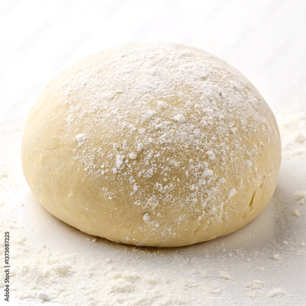 Flour-Dusted Dough Ball Ready for Baking Flour-Dusted Dough Ball Ready for Baking