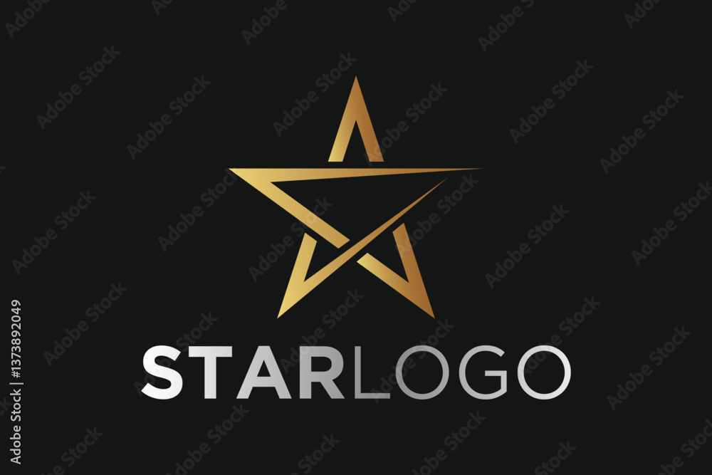 Obraz premium Star logo template design background with light effect