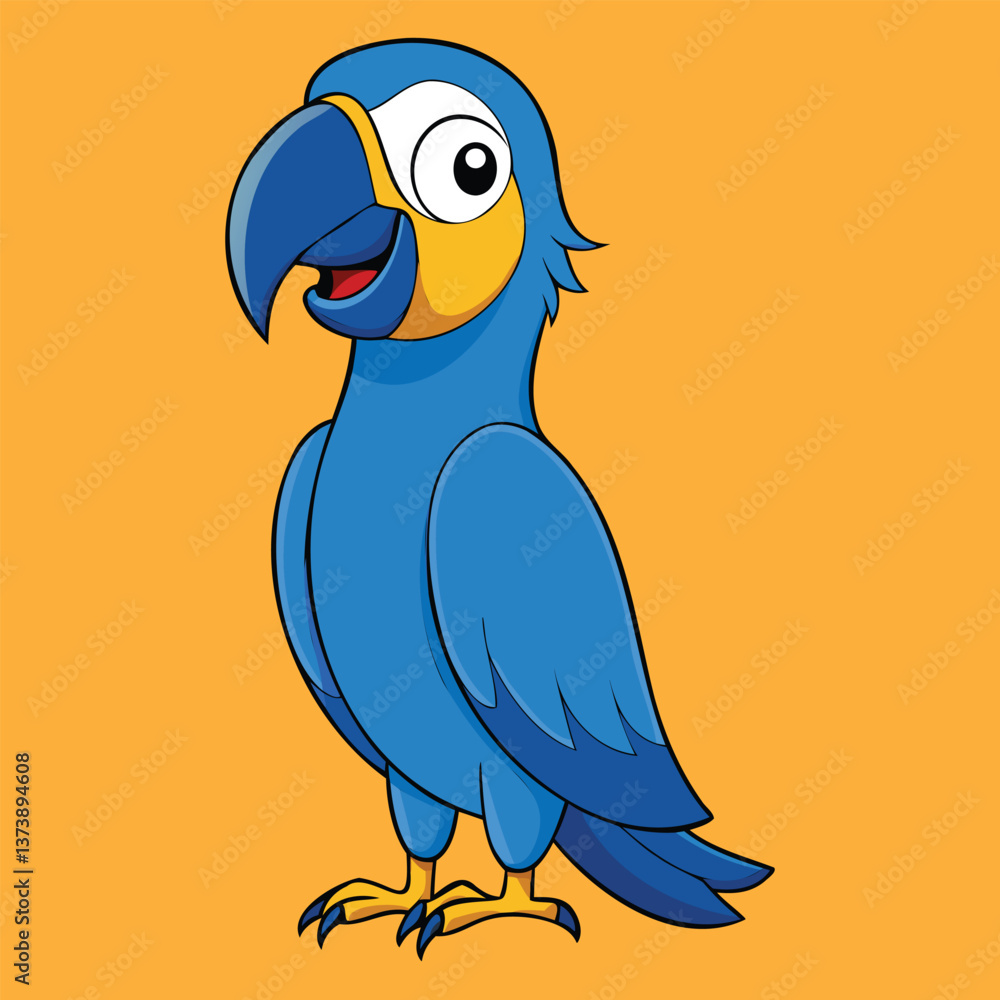 Fototapeta premium Vibrant Macaw Parrot Graphic Design