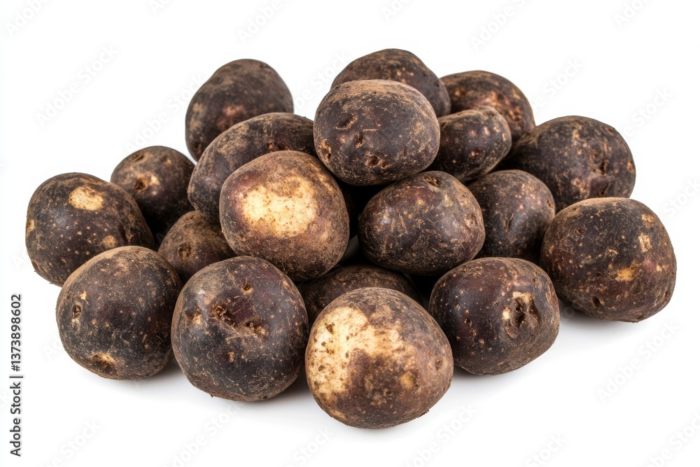Pile of Black Truffles Gourmet Ingredient on White Background Still Life Pile of Black Truffles Gourmet Ingredient on White Background Still Life