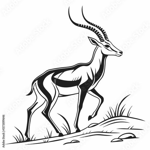 impala silhouette icon vector