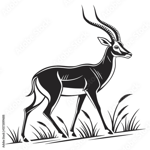 impala silhouette icon vector