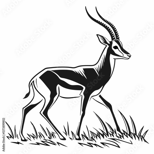 impala silhouette icon vector