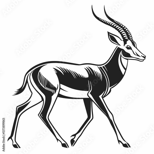 impala silhouette icon vector