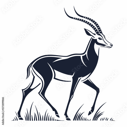 impala silhouette icon vector