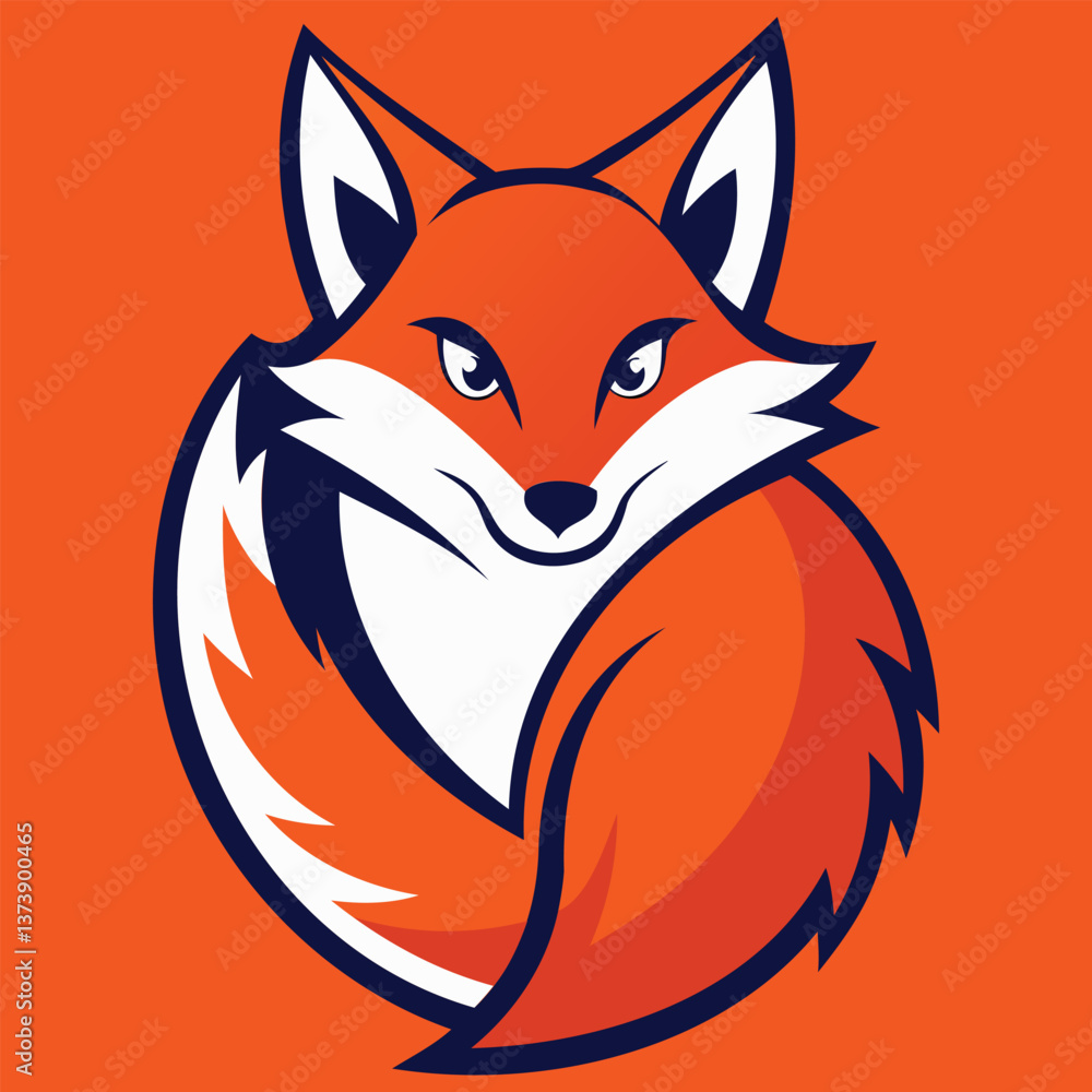 Fototapeta premium Retro Fox Design Illustration
