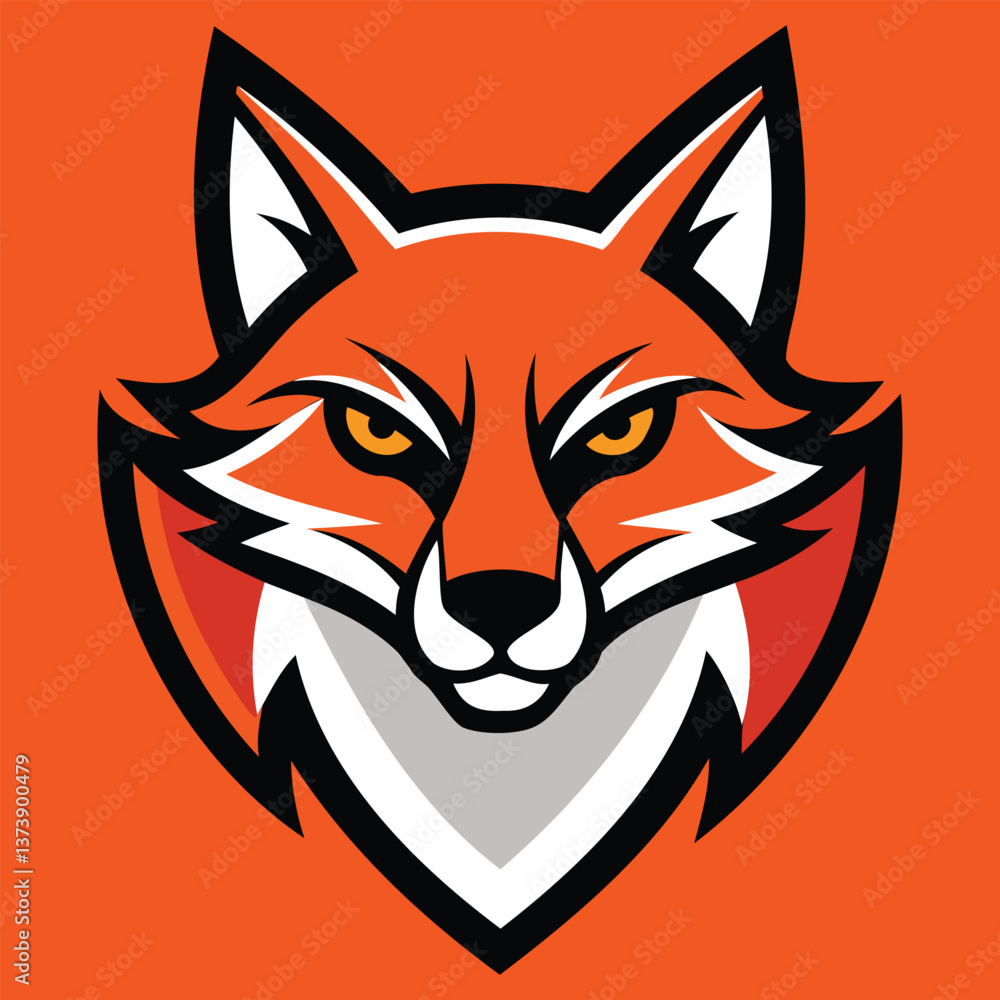 Fototapeta premium Retro Fox Design Illustration