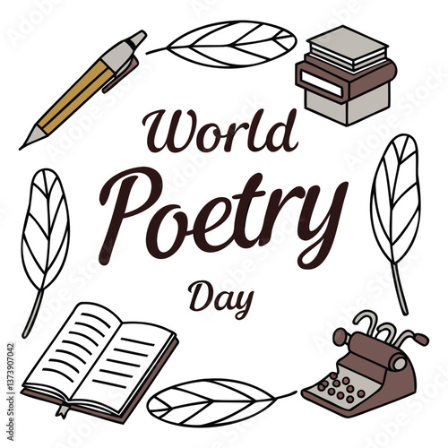 "Creative World Poetry Day Vector Poster"