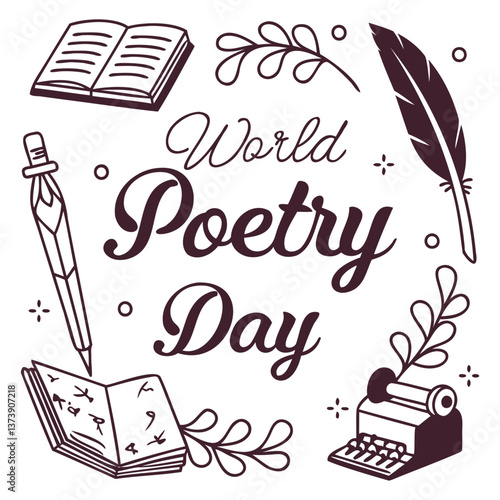 "Creative World Poetry Day Vector Poster"