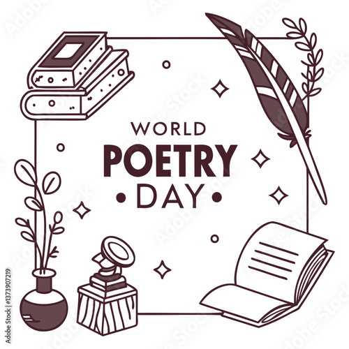 "Creative World Poetry Day Vector Poster"
