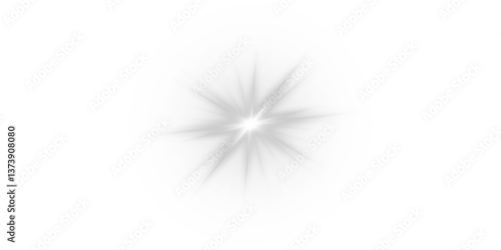 Fototapeta premium Png Light effects. Png Isolated white transparent light effects, glare, explosion, sparkle, dust, line, solar flare, spark and stars, spotlight, curve rotation. Sunlight, abstract special effect. 