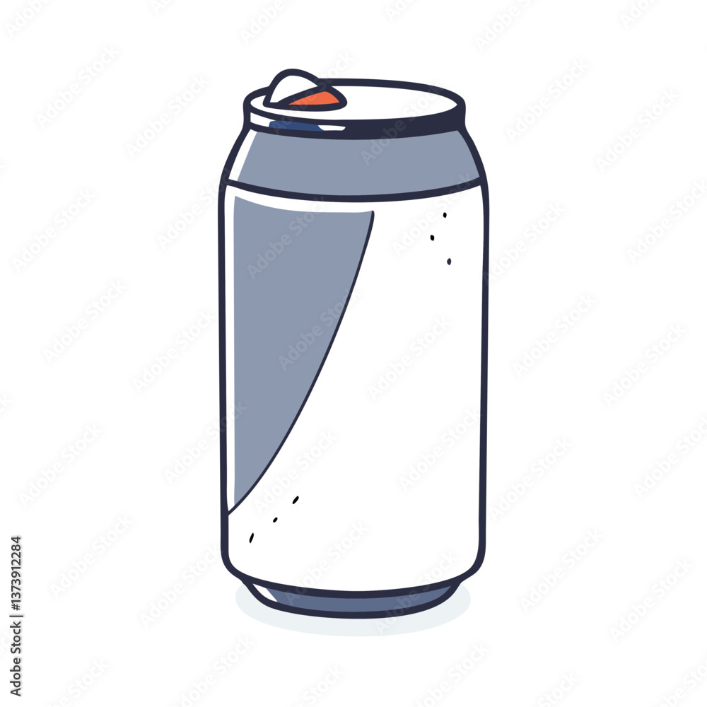 Energy drink can icon in flat style with neutral tones Energy drink can icon in flat style with neutral tones