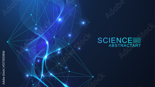 Global network connection website header or banner design. Abstract background with connecting dots and lines. Global business. Social network communication. Internet technology. Vector illustration