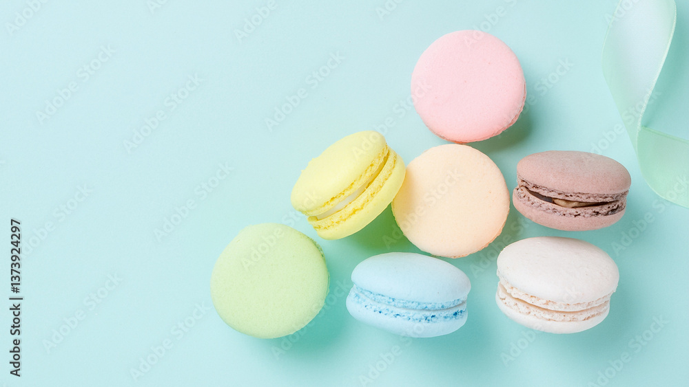 Obraz premium カラフルで素敵なマカロン