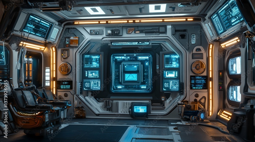 Spaceship Control Room Interior suitable for editorial use Spaceship Control Room Interior suitable for editorial use