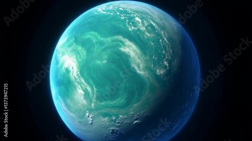 Wallpaper Mural "Neptune Planet VFX Animation – Dynamic Space Visuals with Cosmic Effects" Torontodigital.ca