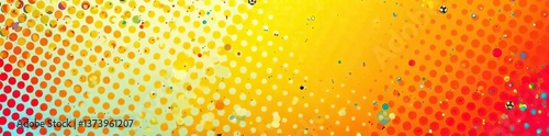 Halftone orange dots gradient texture on digital background with pop art comics style, summer theme, dots,  comics