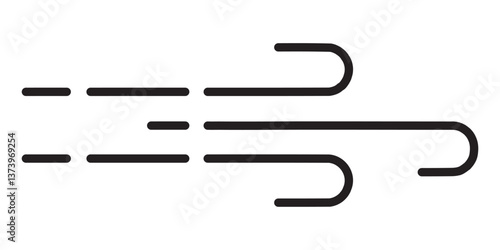 Wind blow line icon fresh vector cloud air isolated speed symbol. Wind blow air line icon logo. EPS 10.