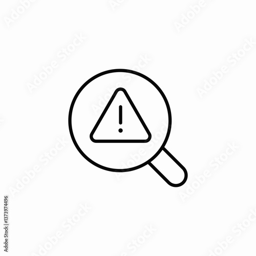 alert search icon sign vector