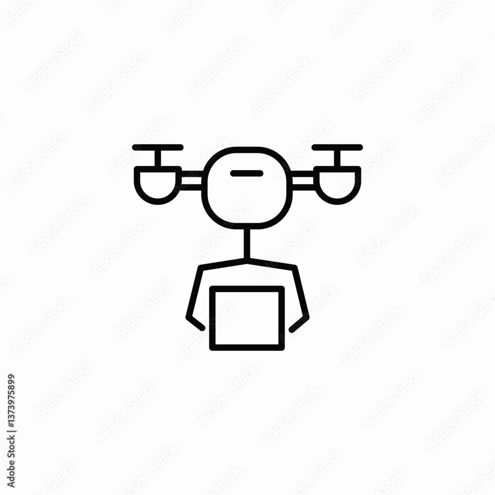 drone mail service icon sign vector drone mail service icon sign vector