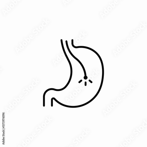 gastroscopy examination icon sign vector