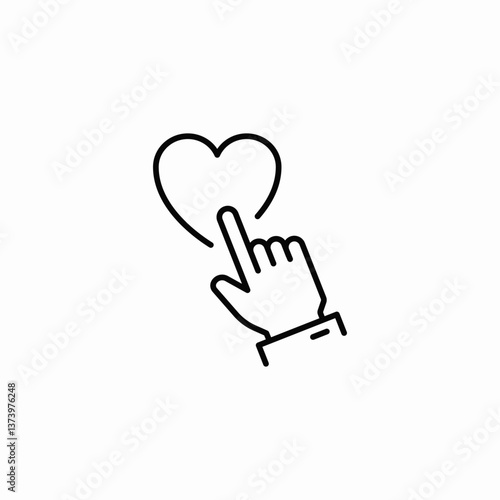 heart tap icon sign vector