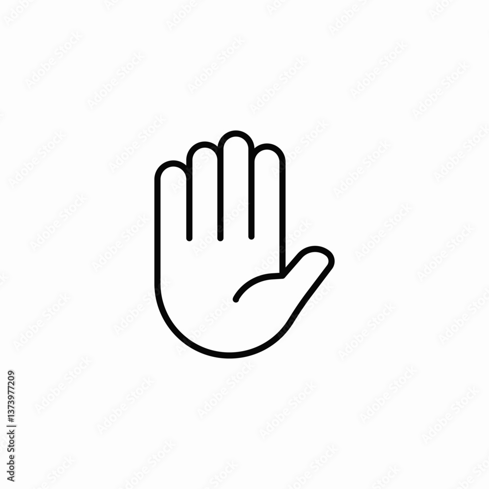 pause palm icon sign vector pause palm icon sign vector