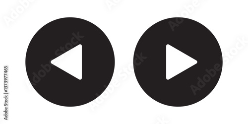 black and white & coloring button music button set. Play button icon set. Start symbol vector illustration isolated. EPS 10.