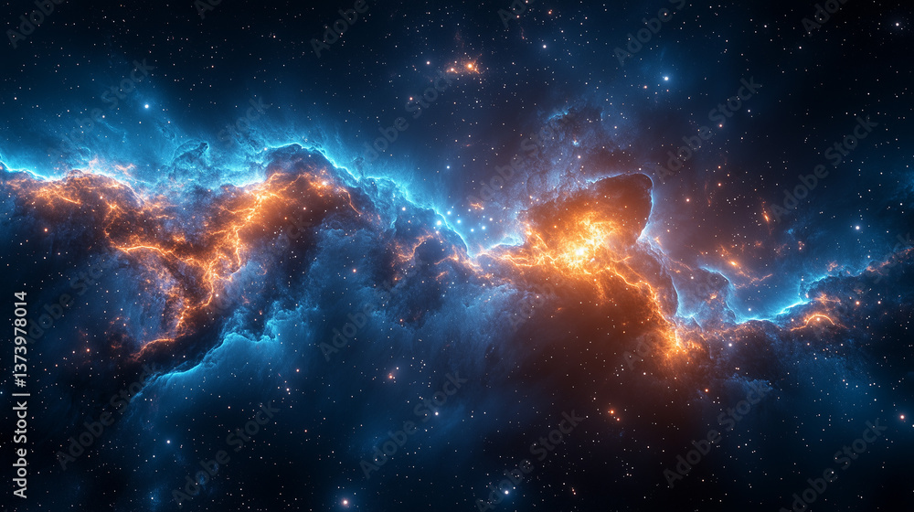 Stunning view of a colorful nebula in deep space illuminated by cosmic light space, stars, galaxy, wallpaper, background, generated by AI Stunning view of a colorful nebula in deep space illuminated by cosmic light space, stars, galaxy, wallpaper, background, generated by AI
