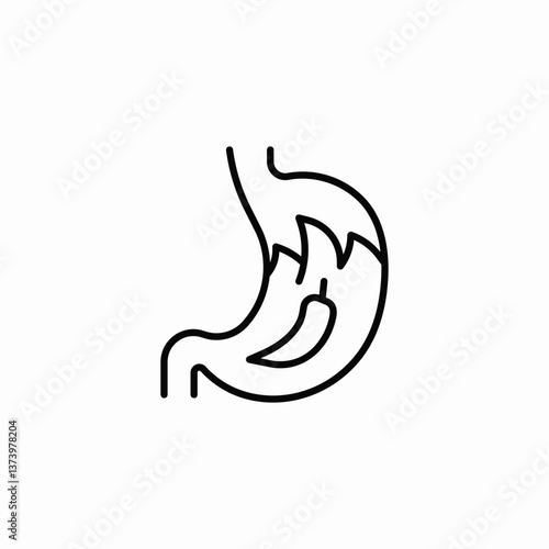 spicy food icon sign vector