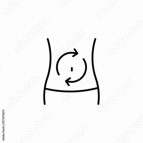 stomach function icon sign vector