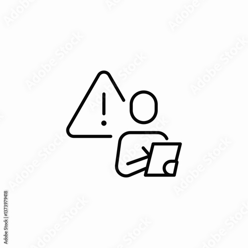 warning inspection icon sign vector