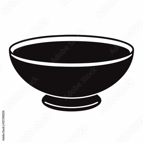 Simple name for the image is Ceramic bowl on a white background