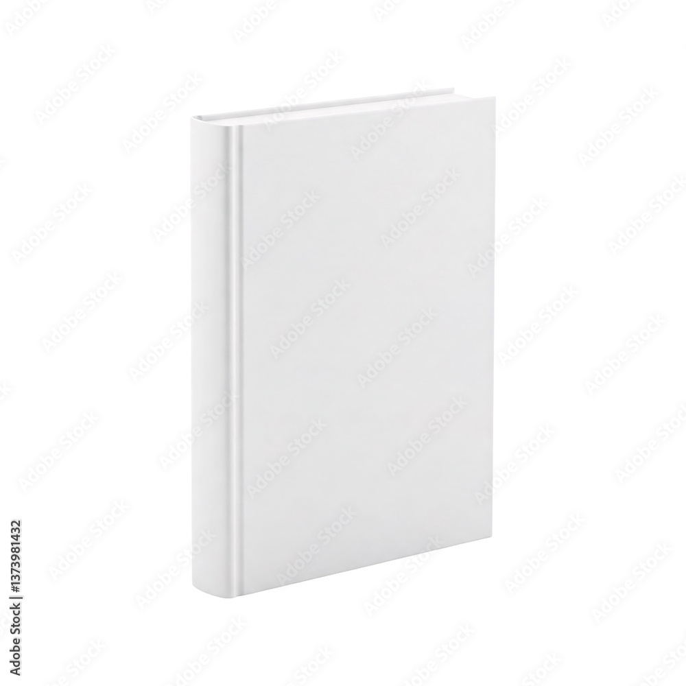 Blank White Book Mockup for Design Presentations on Transparent Background Blank White Book Mockup for Design Presentations on Transparent Background