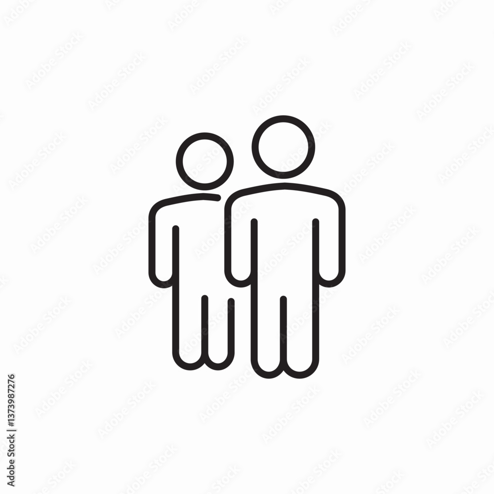 customer line icon sign vector customer line icon sign vector