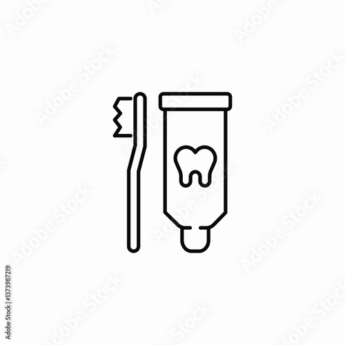 dental hygene icon sign vector