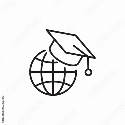 global studies icon sign vector