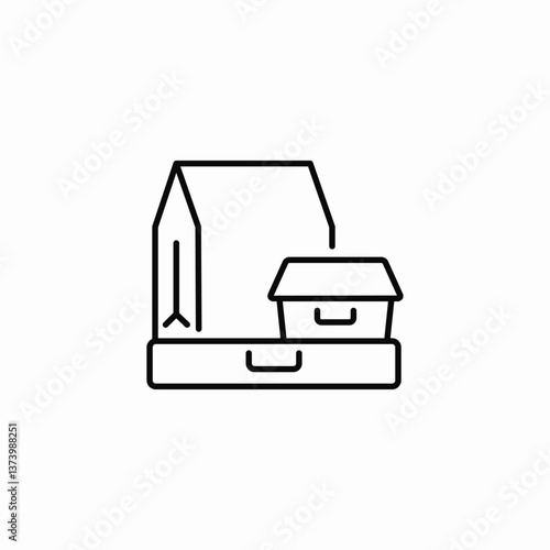 meal package icon sign vector