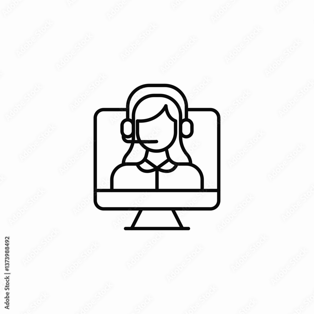 online customer support icon sign vector online customer support icon sign vector
