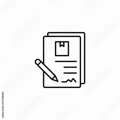 package paperwork icon sign vector