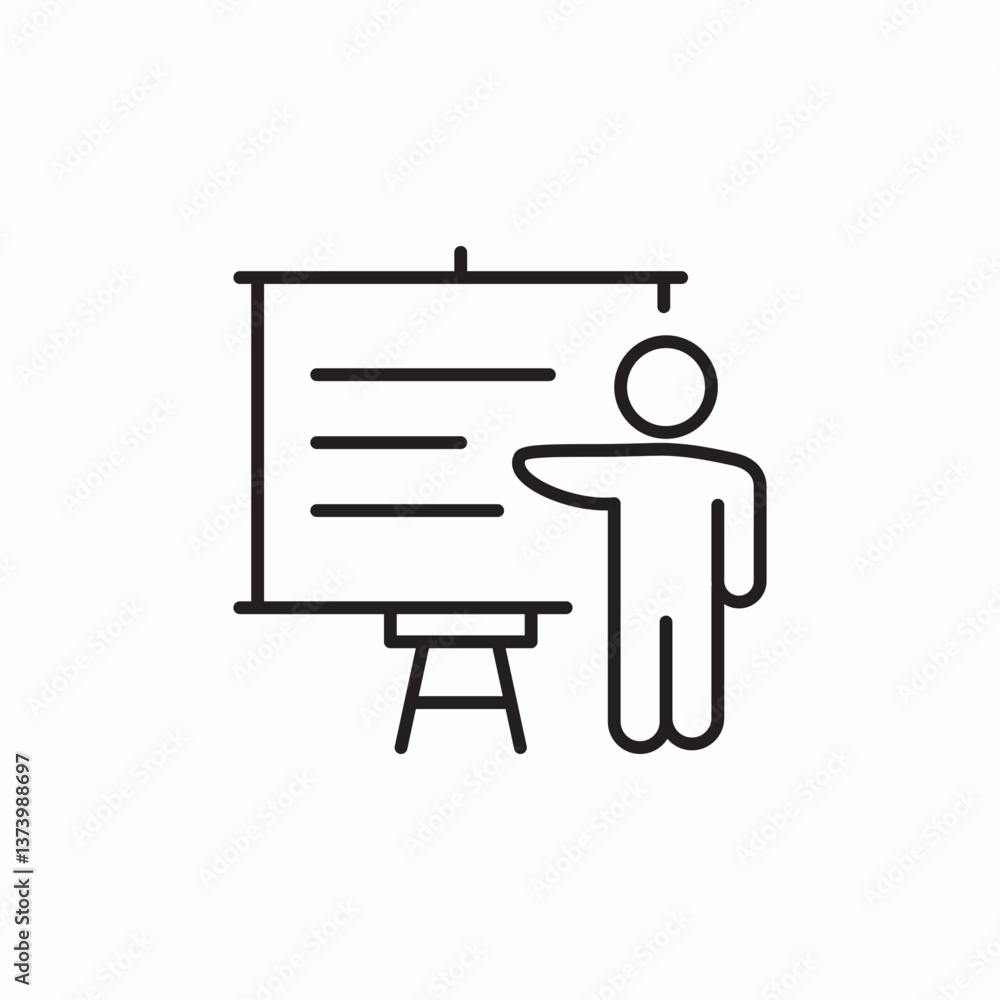 presentation whiteboard icon sign vector presentation whiteboard icon sign vector