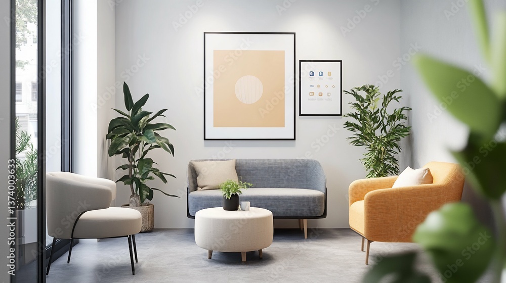 Modern Waiting Area Inviting Ambiance suitable for marketing material Modern Waiting Area Inviting Ambiance suitable for marketing material