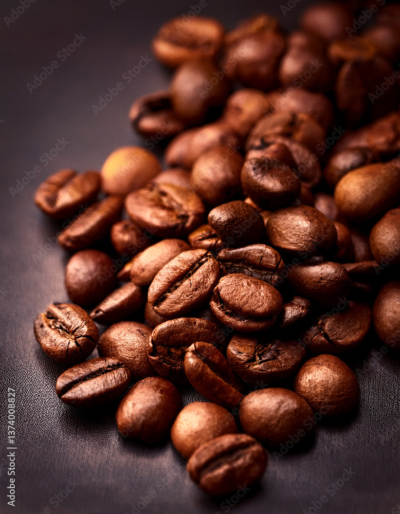 Naklejka premium Coffee beans isolated , Generated image