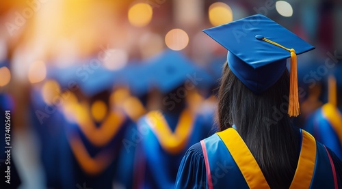 Graduation Ceremony Filled With Celebration and Joy in a Sunny Outdoor Setting
