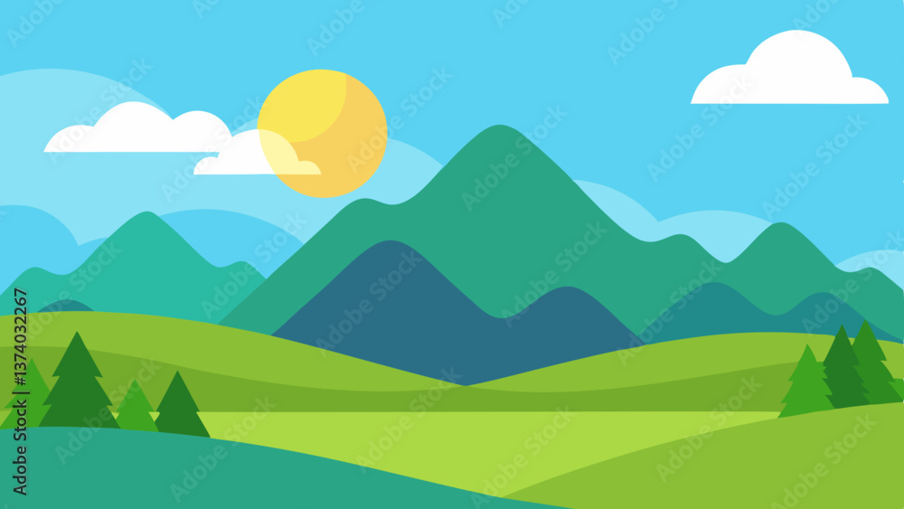 landscape with mountains and clouds landscape with mountains and clouds