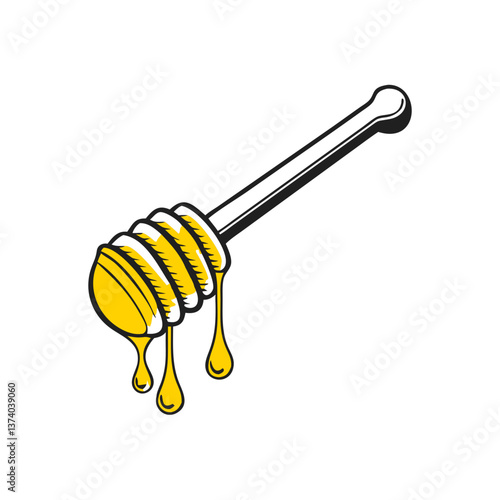 Honey dipper - honey wooden spoon icon