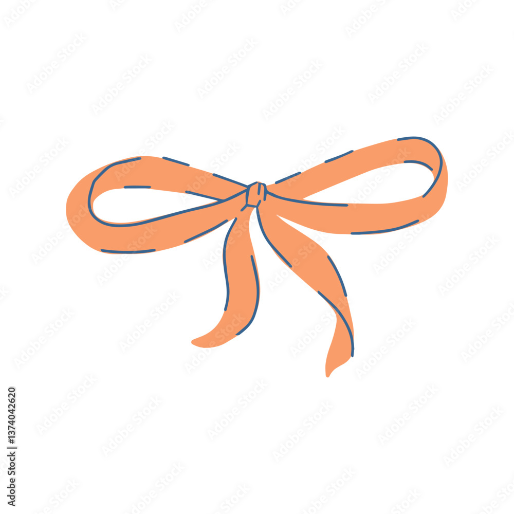 Elegant ribbon vector design in orange for gifts, celebrations, and vintage-inspired accessories. Elegant ribbon vector design in orange for gifts, celebrations, and vintage-inspired accessories.