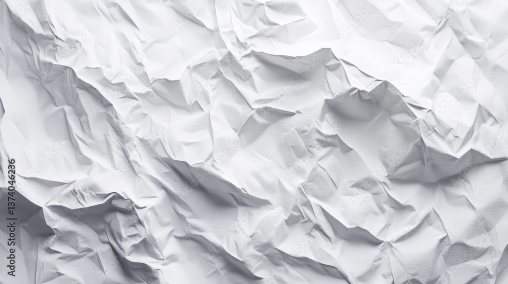 Obraz premium 4K wallpaper of an aerial of a grand mountain range where everything is made up of pure white paper, minimalistic, cinematic 