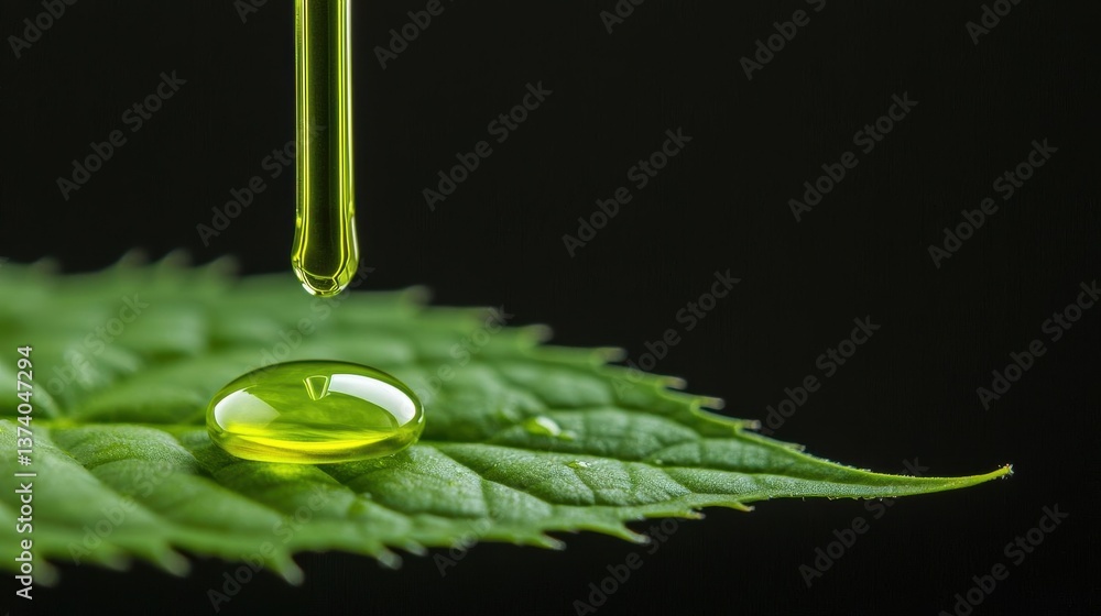 custom made wallpaper toronto digitalArtistic drop of neem oil falling onto a leaf, symbolizing holistic care