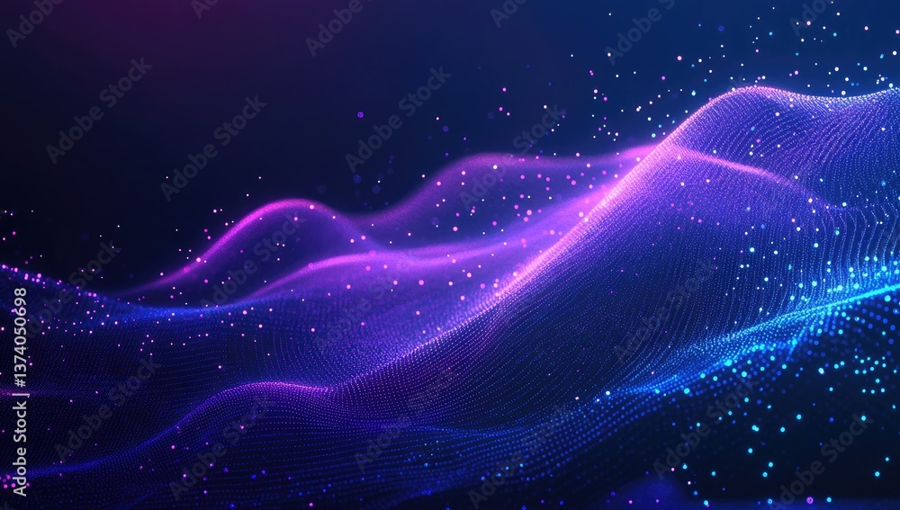 Obraz premium Abstract digital wave patterns